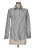 George Stripes Gray Long Sleeve Button-Down Shirt Size M - photo 1