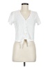 Blue Rain White Short Sleeve Top Size M - photo 1