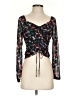 Open Edit Black 3/4 Sleeve T-Shirt Size XXS - photo 1