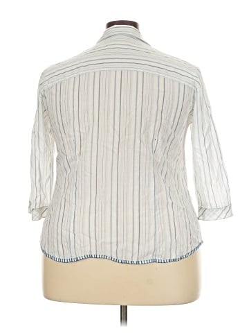 Sigrid Olsen 3/4 Sleeve Button-Down Shirt (view 2)