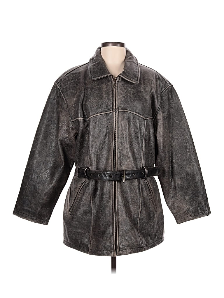 Pre-owned Assorted Brands Coat In Gray