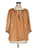 Torrid 100% Polyester Brown 3/4 Sleeve Blouse Size 1X Plus (1) - photo 1