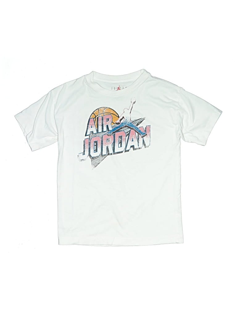 Pre-owned Air Jordan Kids' Short Sleeve T-shirt In Ivory