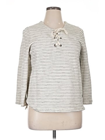 Madewell Striped Lace-Up Top (view 1)