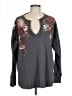 Johnny Was 100% Cotton Gray Pullover Sweater Size XL - photo 1