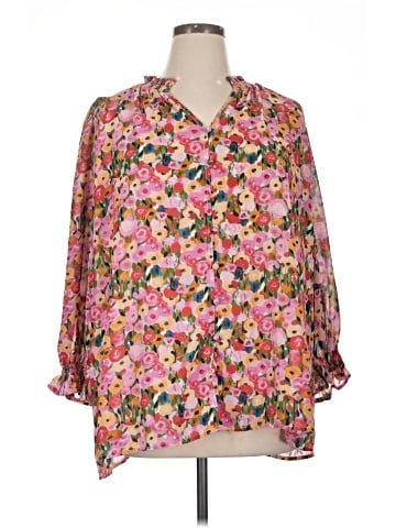 Entro 3/4 Sleeve Blouse (view 1)