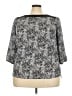 I.N. Studio 100% Polyester Silver 3/4 Sleeve Blouse Size 2X - photo 1