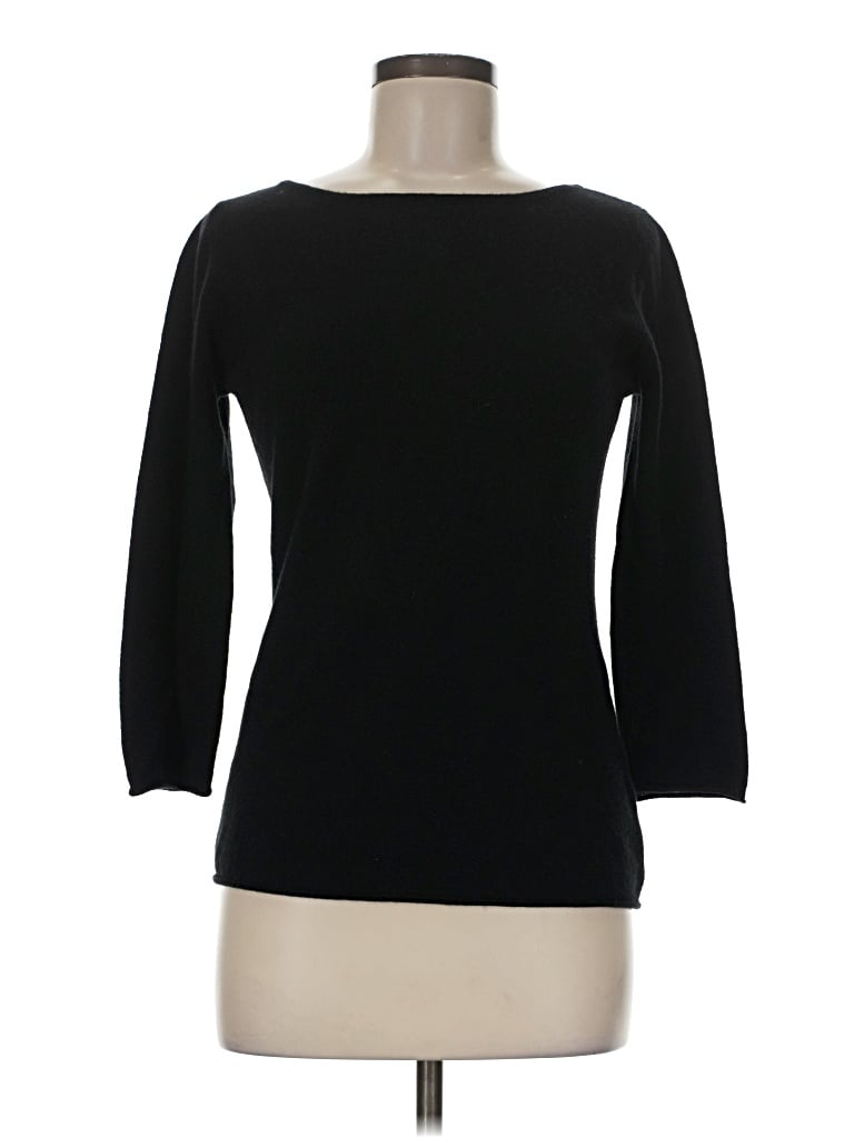 Pre-owned Neiman Marcus Cashmere Pullover Sweater In Black