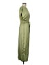 Glam 100% Polyester Green Casual Dress Size M - photo 4