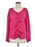 Cato 100% Polyester Pink Long Sleeve Blouse Size M - photo 1