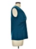 Roz & Ali Teal Sleeveless Blouse Size L - photo 4