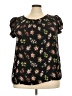 Papermoon Black Short Sleeve Blouse Size 2X - photo 1
