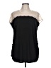 Monteau Black Short Sleeve Top Size L - photo 1