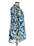 Sunny Leigh 100% Polyester Floral Blue 3/4 Sleeve Blouse Size 1X - photo 4