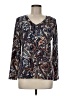 Rafaella Blue Long Sleeve Henley Size M - photo 1