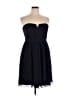 J.Crew 100% Silk Solid Black Blue Cocktail Dress Size 16 - photo 1
