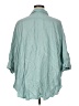Easel 100% Rayon Teal 3/4 Sleeve Button-Down Shirt Size 1X - photo 2