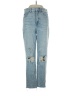 Express Hearts Blue Jeans Size 4 - photo 1
