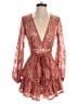 Saints + Secrets 100% Polyester Red Brown Romper Size XS - photo 1
