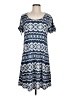 Perceptions Print Blue Casual Dress Size M - photo 1