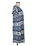 Perceptions Print Blue Casual Dress Size M - photo 4