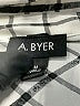 A. Byer 100% Polyester Checkered-gingham Silver 3/4 Sleeve Blouse Size M - photo 7