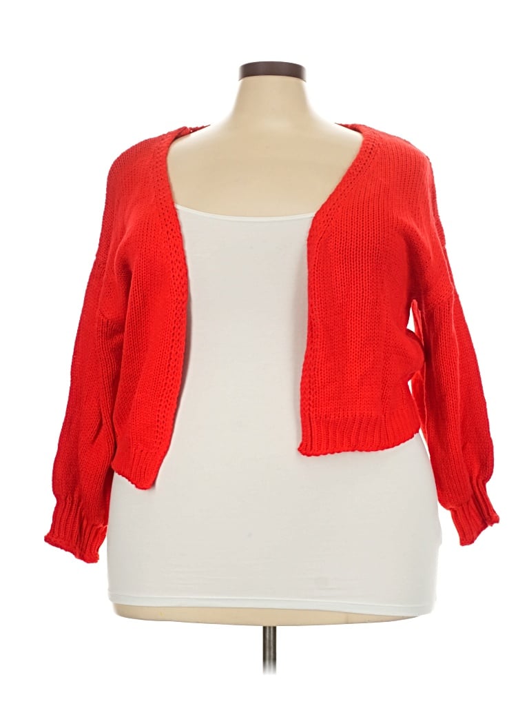 Pre-owned Unbranded Cardigan Sweater In Red
