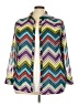 Lane Bryant 100% Polyester Chevron-herringbone Teal Long Sleeve Blouse Size 18 - 20 Plus - photo 1