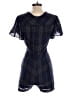 Greylin Plaid Blue Romper Size S - photo 2