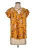 Luxology 100% Polyester Orange Short Sleeve Blouse Size S - photo 1