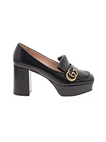 Gucci Malaga Kid Marmont Loafer Heels (view 1)