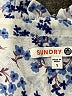 Sundry 100% Cotton Floral Blue Long Sleeve Blouse Size Sm (1) - photo 7