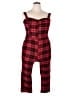 Unique Vintage Plaid Red Jumpsuit Size 2X - photo 1