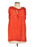 Staccato 100% Polyester Orange Sleeveless Blouse Size L - photo 1