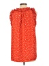 Staccato 100% Polyester Orange Sleeveless Blouse Size L - photo 2