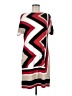 Studio One Chevron-herringbone Red Casual Dress Size M - photo 1