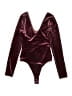 Open Edit Burgundy Bodysuit Size XS - photo 1