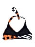 Unbranded Animal Print Orange Swimsuit Top Size M - photo 2