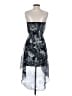 Charlotte Russe 100% Polyester Graphic Black Cocktail Dress Size S - photo 2
