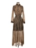 Karen Millen 100% Polyester Animal Print Brown Casual Dress Size Sm (2) - photo 1