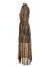 Karen Millen 100% Polyester Animal Print Brown Casual Dress Size Sm (2) - photo 5