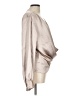 Aqua 100% Polyester Metallic Silver Long Sleeve Blouse Size L - photo 4