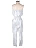 Forever 21 Contemporary 100% Rayon Stripes White Jumpsuit Size M - photo 2