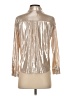 By Anthropologie Metallic Silver Long Sleeve Blouse Size S - photo 2