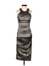 Cache Metallic Silver Cocktail Dress Size 0 - photo 1