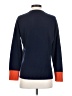 Pura Cashmere Color Block Blue Pullover Sweater Size S - photo 2