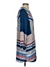 Express 100% Rayon Print Blue Casual Dress Size S - photo 4
