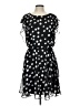 MSK 100% Polyester Polka Dots Black Casual Dress Size 10 - photo 1