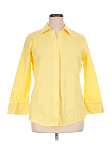 Gold Label Investments 3/4 Sleeve Button-Down Shirt (view 1)