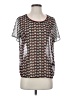 Scotch & Soda 100% Polyester Silver Short Sleeve Blouse Size Sm (1) - photo 1